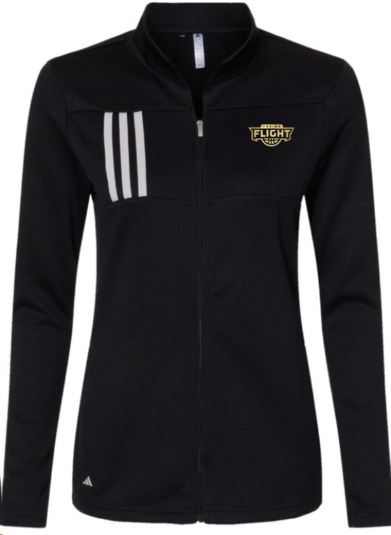 YAKIMA FLIGHT Adidas Women's 3Stripes Double Knit FullZip BLACK