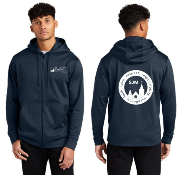 SJMMS ST238 Sport-Tek Sport-Wick Fleece Full-Zip Hooded Jacket