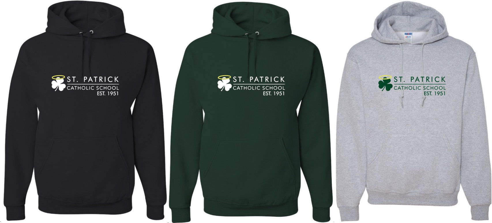 Adult Unisex St. Pats Hoodie (H) Full Jerzees 996MR