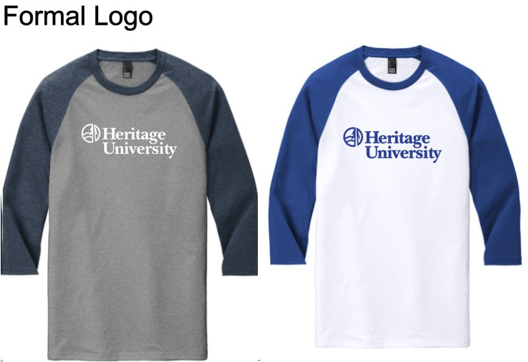 Heritage University - District ® Perfect Tri ® 3/4-Sleeve Raglan - DM136