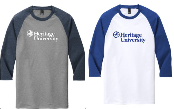 Heritage University - District ® Perfect Tri ® 3/4-Sleeve Raglan - DM136