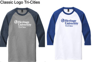 Heritage University Tri-Cities - District ® Perfect Tri ® 3/4-Sleeve Raglan - DM136