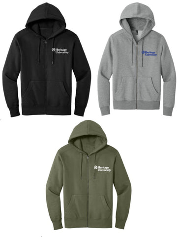 Heritage University - District® Perfect Weight® Fleece Full-Zip Hoodie - DT1103