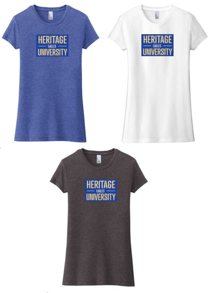 Heritage University - District ® Women’s Fitted Perfect Tri ® Tee - DT155
