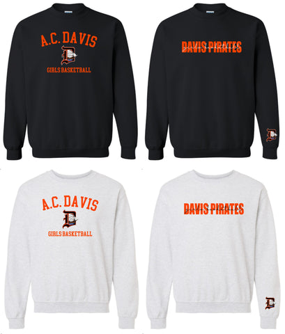 DAVIS GIRLS PC78 Core Fleece Crewneck Sweatshirt