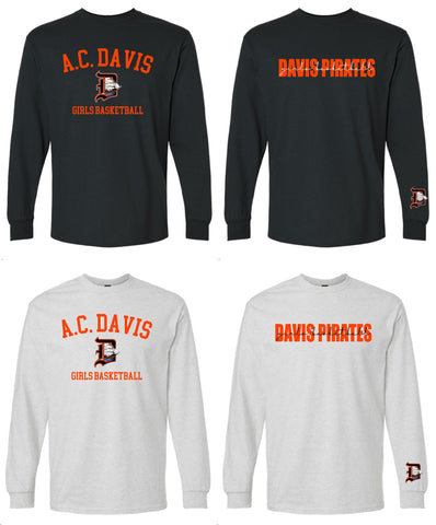 DAVIS GIRLS PC54LS Long Sleeve Core Cotton Tee