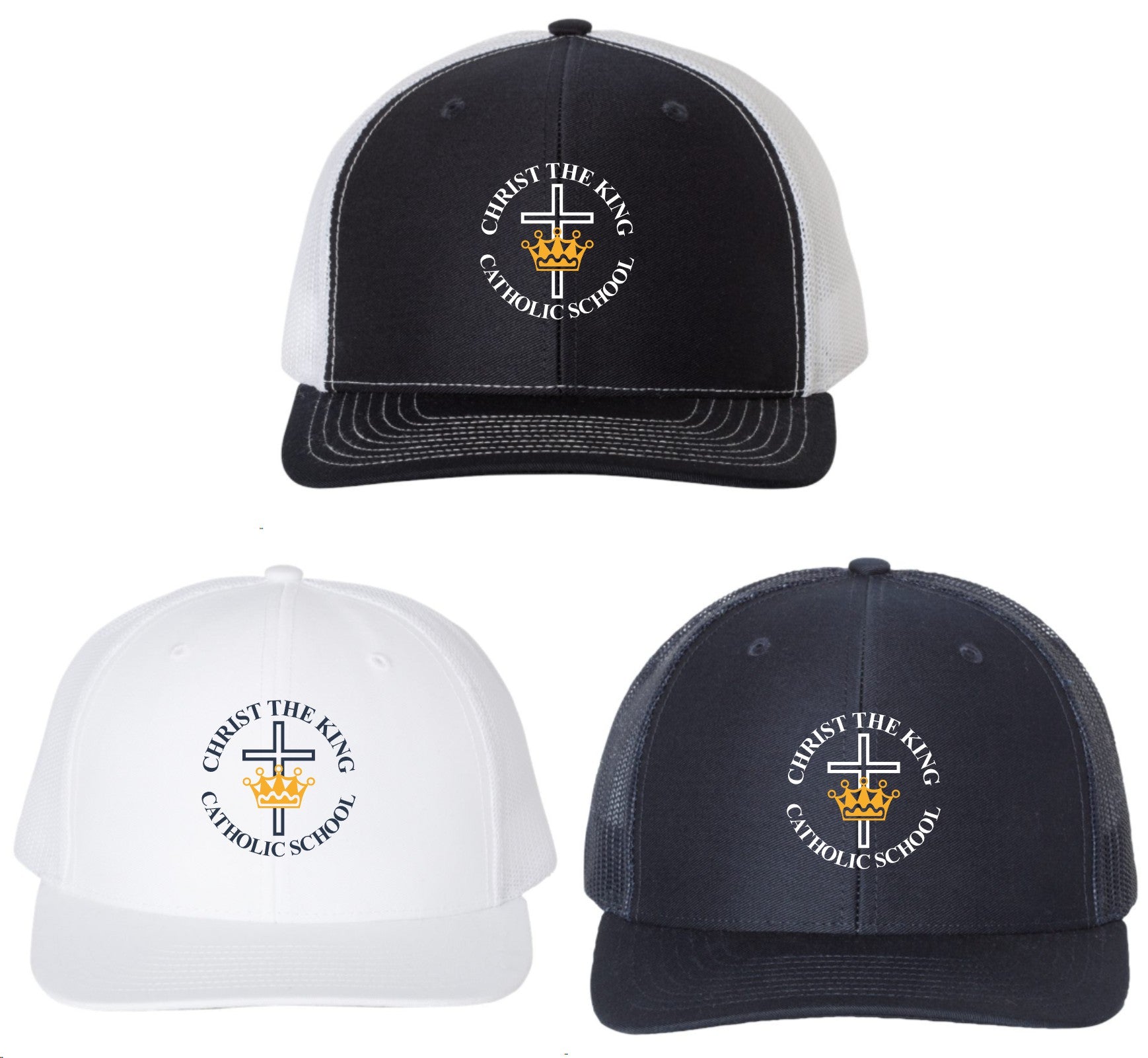 CHRIST THE KING EMBROIDERED Richardson - Snapback Trucker Cap - 112