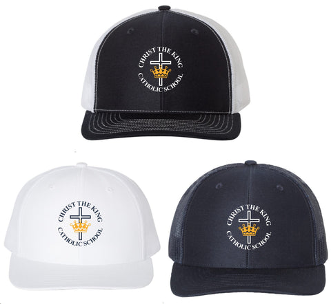 CHRIST THE KING EMBROIDERED Richardson - Snapback Trucker Cap - 112