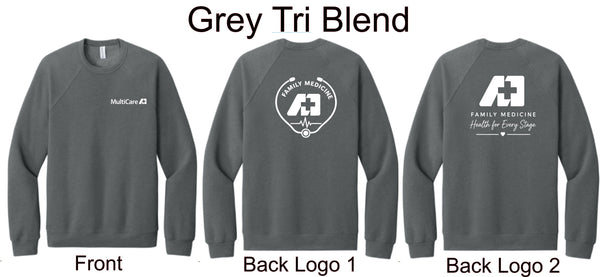 MultiCare Family Medicine - Bella+Canvas Sponge Fleece Raglan Sweatshirt BC3901