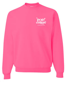 POP CULTURE CLASSIC PINK CREWNECK SWEATSHIRT