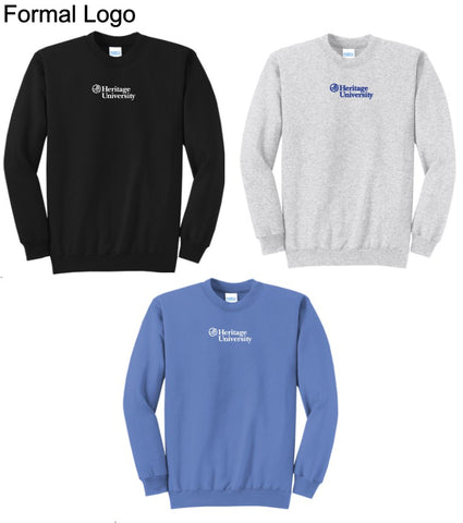 Heritage University - Port & Company® Core Fleece Crewneck Sweatshirt PC78