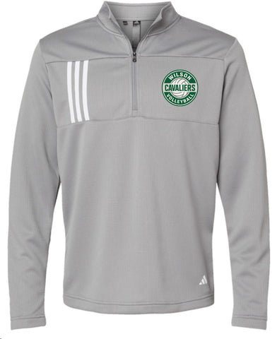 WILSON MSVB Adidas 3-Stripe Double-Knit Quarter-Zip Pullover - A482