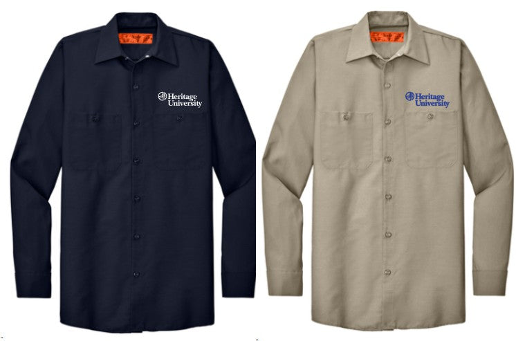 Heritage University - Red Kap® Long Sleeve Industrial Work Shirt - SP14