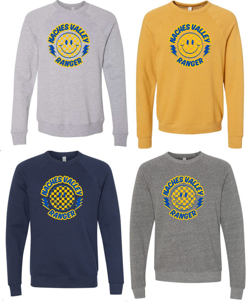 NVPTSA BELLA CANVAS Raglan Crewneck Sweatshirt 3901 Logos 5-8