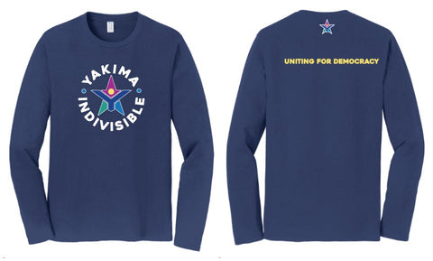 Yakima Invisible - Port & Co Long Sleeve Fan Favorite Tee Navy - PC450LS