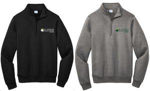 St. Pats Adult Core Fleece 1/4-Zip Pullover Sweatshirt (H) Pocket Port Co PC78Q