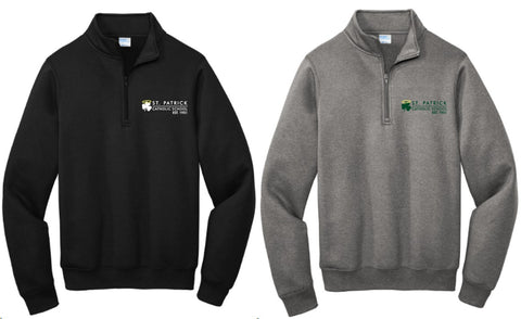 St. Pats Adult Core Fleece 1/4-Zip Pullover Sweatshirt (H) Pocket Port Co PC78Q