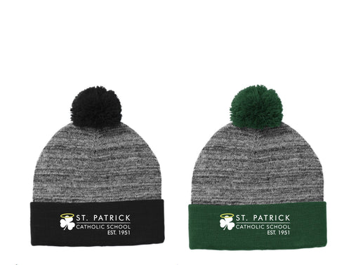 St. Pats  Sport-Tek® Heather Pom Pom Beanie (H) STC41
