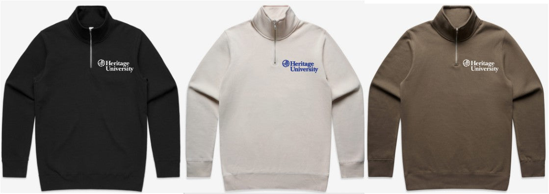 Heritage University - ASColour Stencil Half Zip Crew 5125