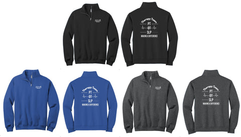 MULTICARE THERAPY Jerzees NuBlend 1/4-Zip Cadet Collar Sweatshirt 995M