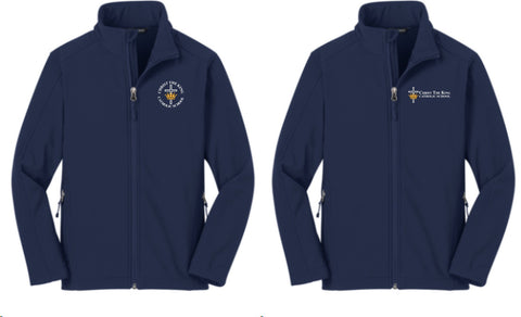 CHRIST THE KING EMBROIDERED Youth Core Soft Shell Jacket Y317