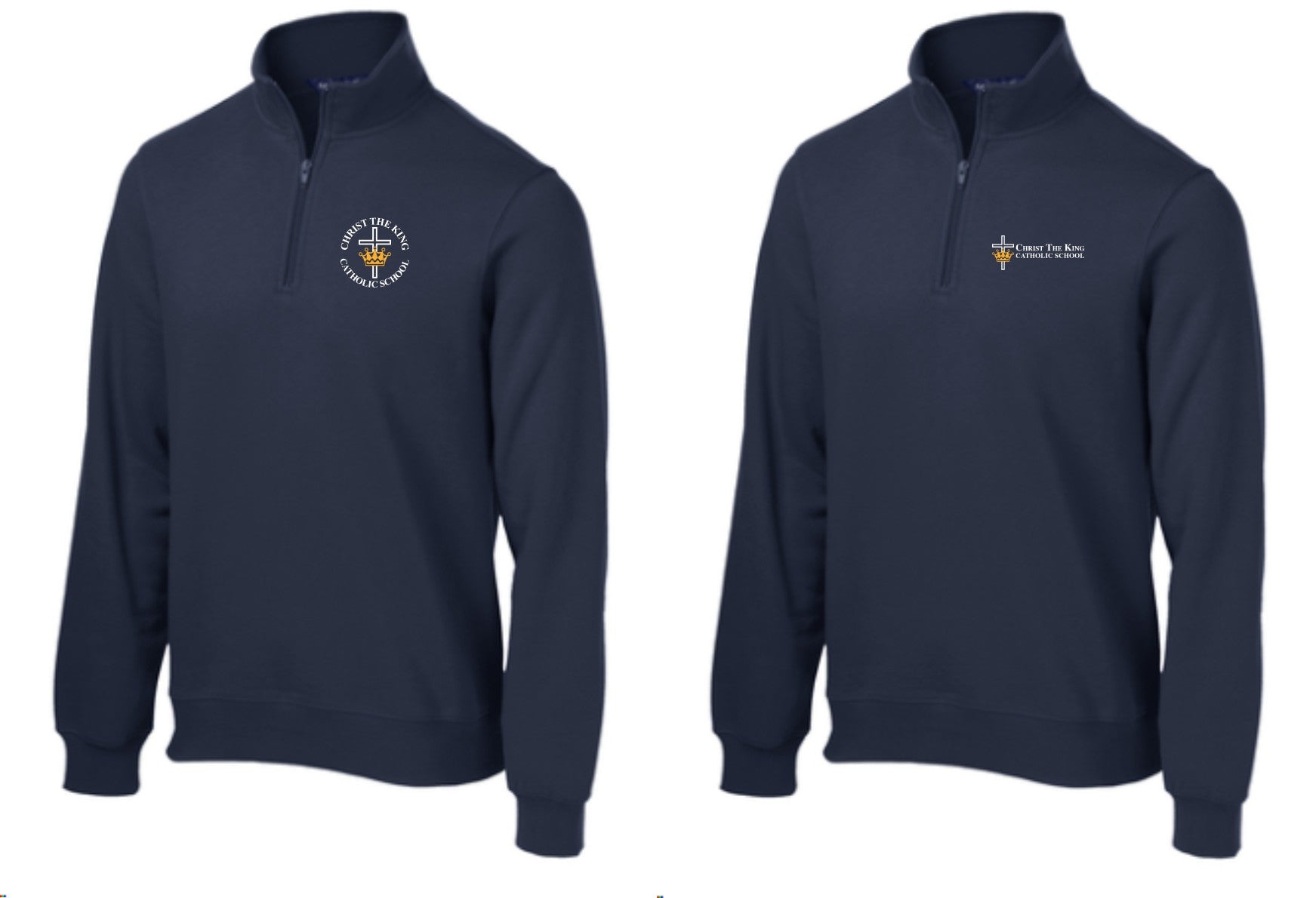 CHRIST THE KING EMBROIDERED Youth Core Fleece 1/4-Zip Pullover Sweatshirt PC78YQ