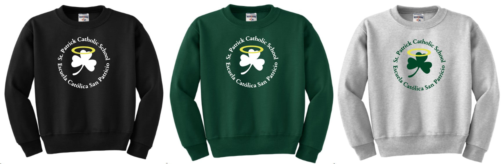 Youth St. Pats Crewneck Sweatshirt (C) Jerzees 562B