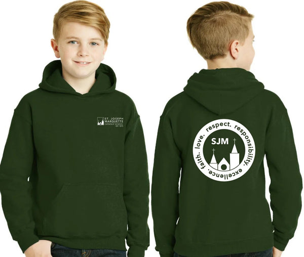 SJMMS 18500 Green Heavy Blend Hooded Sweatshirt
