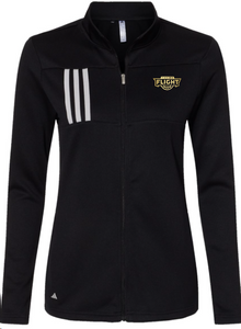 YAKIMA FLIGHT - Adidas Women's 3-Stripes Double Knit Full-Zip - BLACK