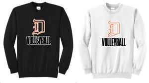 DAVIS VOLLEYBALL D PC78 Core Fleece Crewneck Sweatshirt