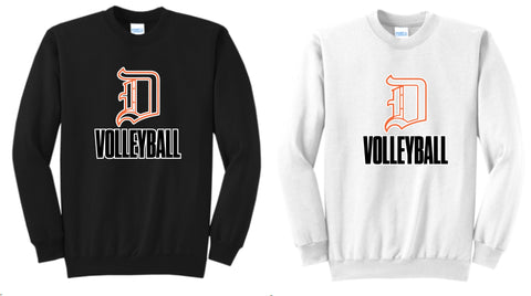 DAVIS VOLLEYBALL D PC78 Core Fleece Crewneck Sweatshirt