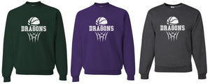 WV DRAGONS DISTRESSED CREWNECK SWEATSHIRT