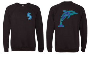 SELAH DOLPHINS Bella Canvas Raglan Crewneck Sweatshirt - 3901