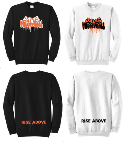DAVIS VOLLEYBALL DRIP PC78 Core Fleece Crewneck Sweatshirt