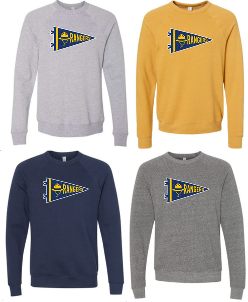 NVPTSA BELLA CANVAS Raglan Crewneck Sweatshirt 3901 Logos 5-8