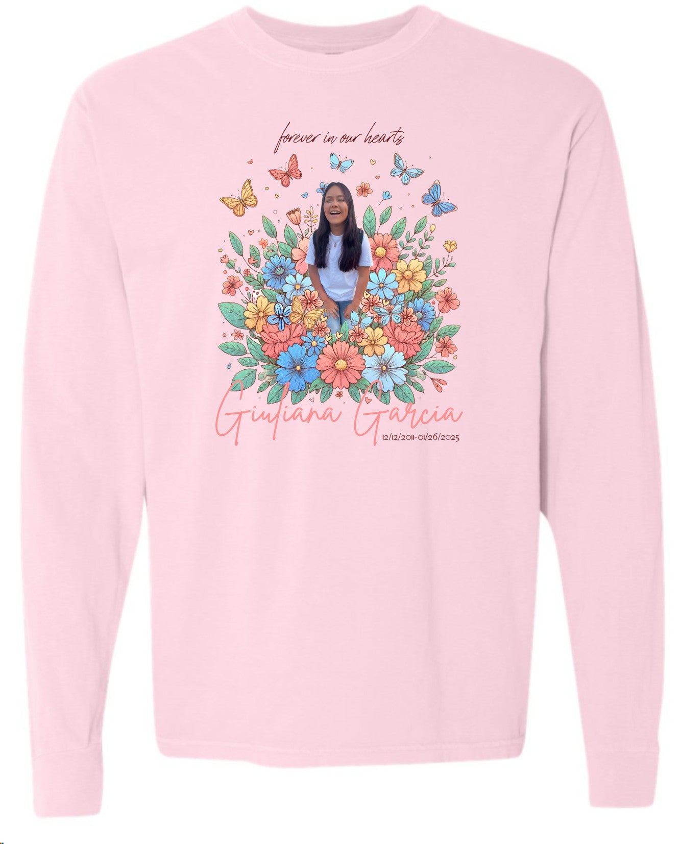 GIULIANA Garment-Dyed Heavyweight Long Sleeve T-Shirt - 6014