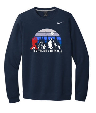 Gritty Sasquatch Team Yakima Volleyball Nike Crewneck