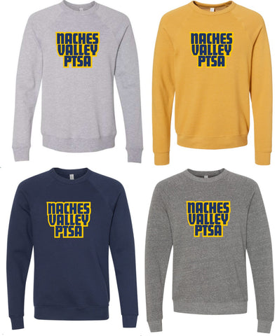 NVPTSA BELLA CANVAS Raglan Crewneck Sweatshirt 3901 Logos 1-4