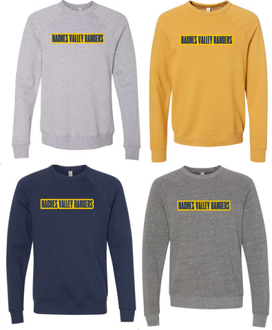 NVPTSA BELLA CANVAS Raglan Crewneck Sweatshirt 3901 Logos 9-12