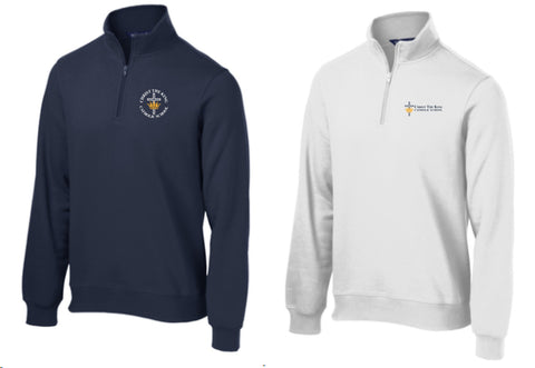 CHRIST THE KING ADULT EMBROIDERED 1/4-Zip Sweatshirt ST253