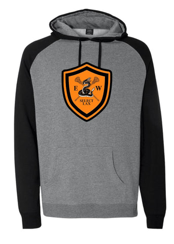 Rattlers Lacrosse Raglan Hooded Sweatshirt