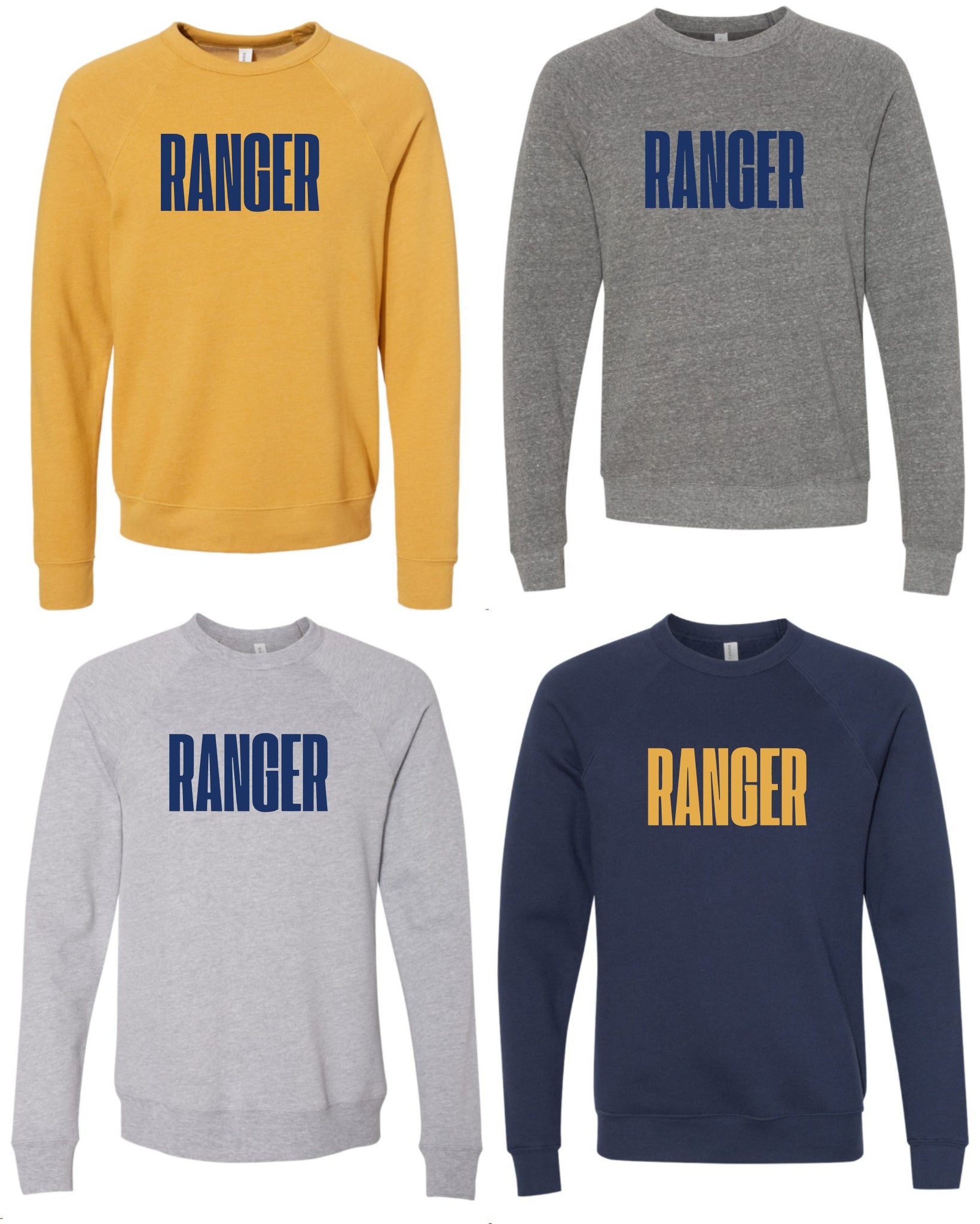 NVPTSA BELLA CANVAS Raglan Crewneck Sweatshirt 3901 Logos 1-4