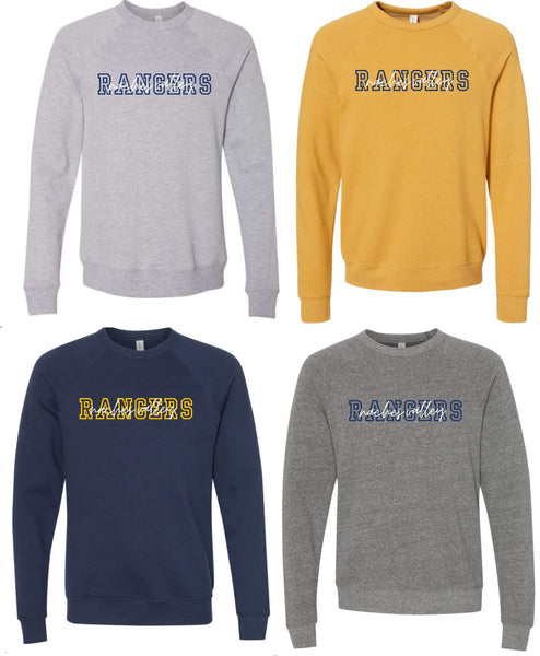 NVPTSA BELLA CANVAS Raglan Crewneck Sweatshirt 3901 Logos 5-8