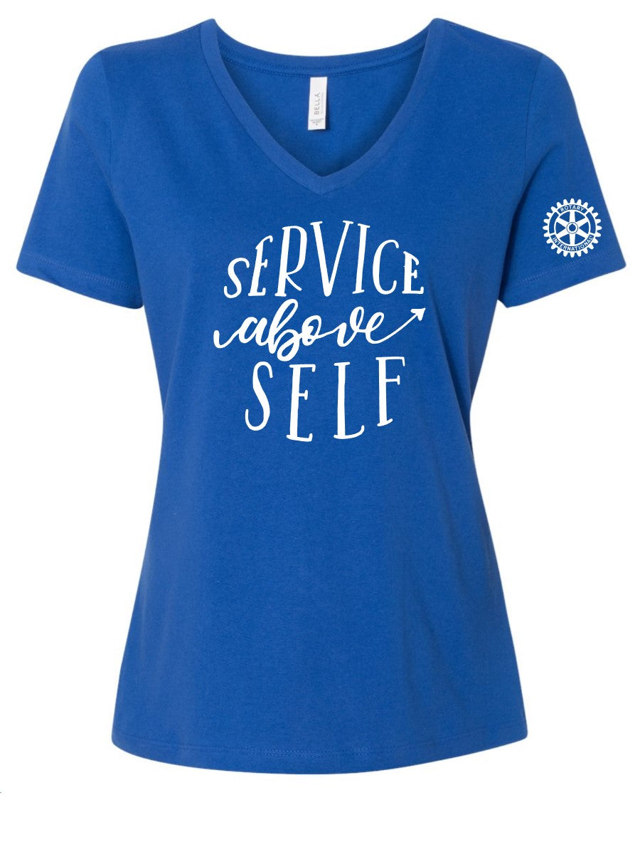 SERVICE ABOVE SELF ROTARY WOMEN'S V-NECK