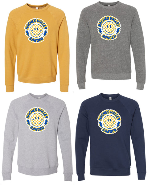 NVPTSA BELLA CANVAS Raglan Crewneck Sweatshirt 3901 Logos 5-8