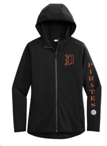 DAVIS VOLLEYBALL LST870 Circuit Hooded Full-Zip
