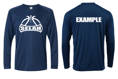 Youth Selah Basketball Performance Long Sleeve - Navy