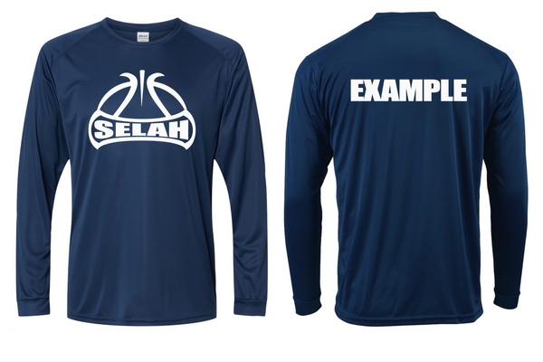 Adult Selah Basketball Performance Long Sleeve - Navy