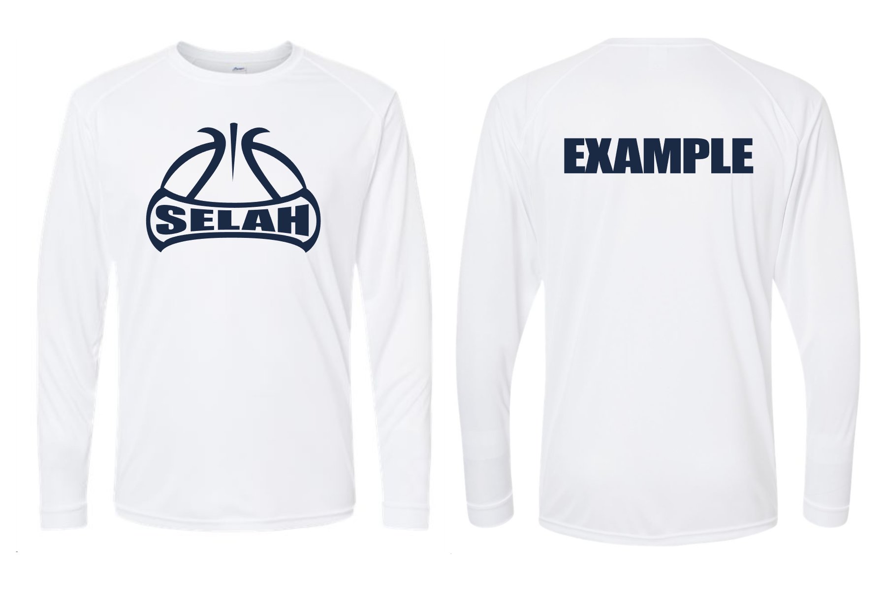 Adult Selah Basketball Performance Long Sleeve - White