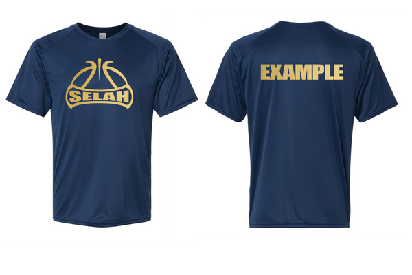 Adult Selah Basketball Performance Short Sleeve - Navy